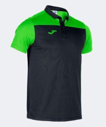 HOBBY II SHORT SLEEVE POLO BLACK FLUOR GREEN M