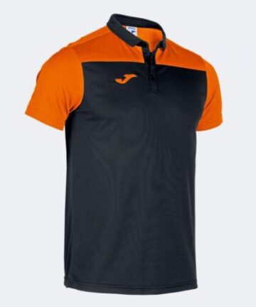 HOBBY II SHORT SLEEVE POLO BLACK ORANGE XS