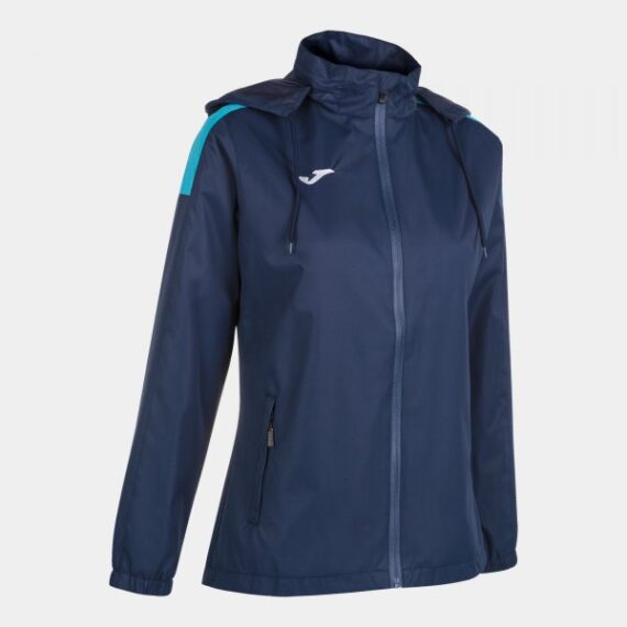 TRIVOR RAINCOAT NAVY FLUOR TURQUOISE L