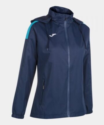 TRIVOR RAINCOAT NAVY FLUOR TURQUOISE M