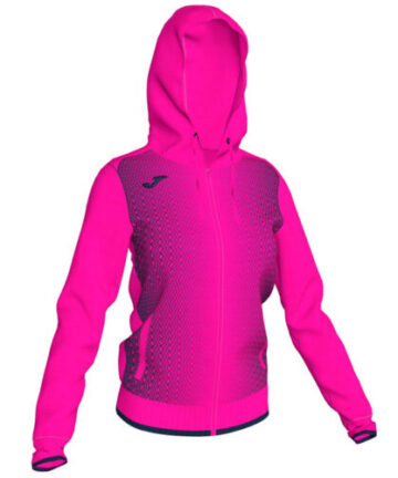 SUPERNOVA HOODED JACKET FLUOR PINK-DARK NAV WOMAN svietivá ružová-modrá XS (146–155)