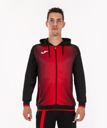 JACKET HOODED SUPERNOVA BLACK-RED čierna-červená L