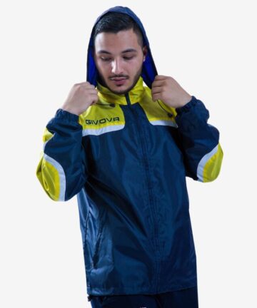 RAIN JACKET CON MESH ASIA BLU/GIALLO Tg. 2XS