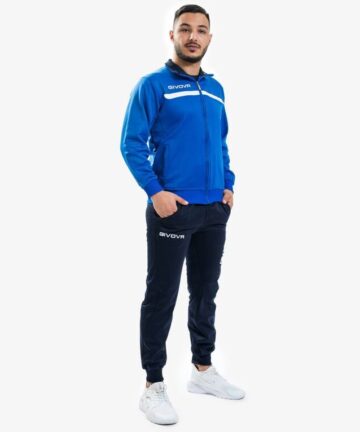 TUTA GIVOVA ONE FULL ZIP POLARFLEECE AZZURRO/BLU Tg. S