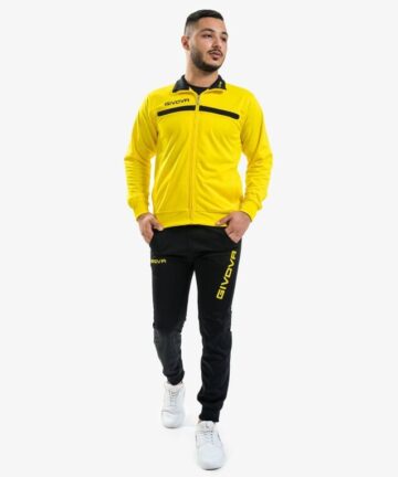 TUTA GIVOVA ONE FULL ZIP POLARFLEECE GIALLO/NERO Tg. L