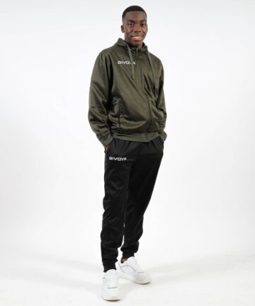 TUTA KING IN POLARFLEECE (SORRENTO) VERDE MILITARE/NERO Tg. 2XL