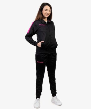 TUTA REVOLUTION FLUO TRIACETATO NERO/FUXIA FLUO Tg. XS