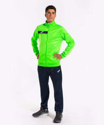 COLUMBUS TRACKSUIT FLUOR GREEN NAVY 2XS