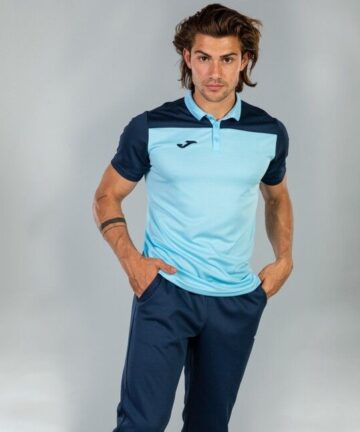 POLO SHIRT HOBBY II SKY BLUE-NAVY S/S svetlo modrá-modrá L