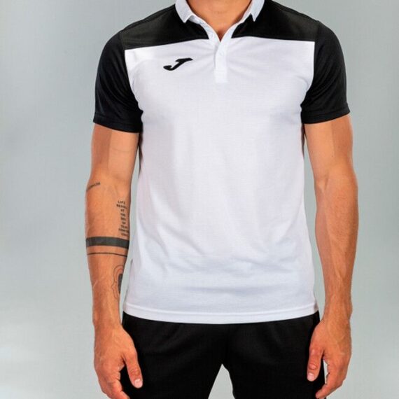 POLO SHIRT HOBBY II WHITE-BLACK S/S L