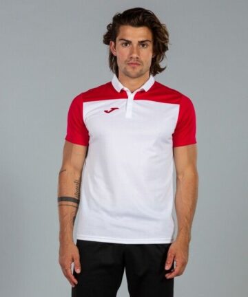 POLO SHIRT HOBBY II WHITE-RED S/S 2XS