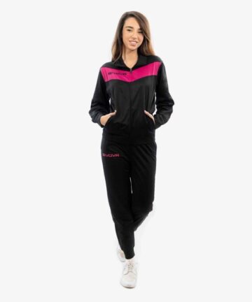 TUTA VISA FLUO TRIACETATO NERO/FUXIA Tg. 2XL