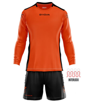 KIT PORTIERE HYGUANA brankársky dres fluo oranžová/čierna 2XL