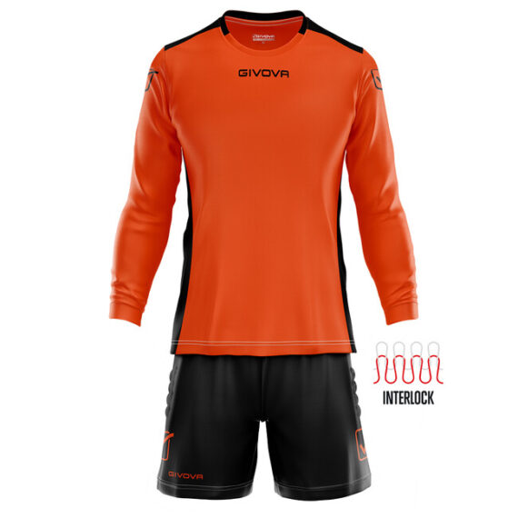 KIT PORTIERE HYGUANA brankársky dres fluo oranžová/čierna 2XL