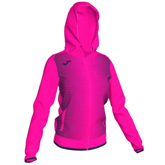 SUPERNOVA HOODED JACKET mikina fluo ružová XS